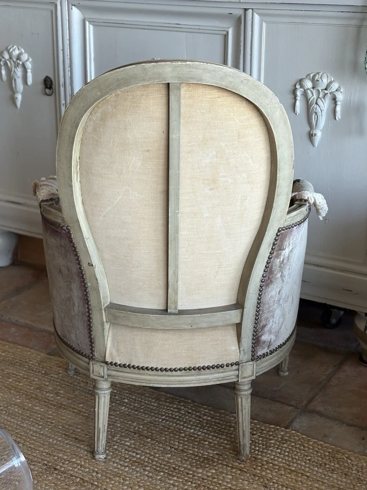 Silla Bergère vintage Luis XVI Foto 4 de 4
