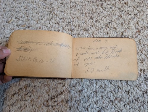 Antique Signature Autograph Book Maroon & Gold 1900s - Picture 4 of 7