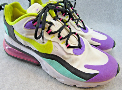 Nike Air Max 270 React Women's Size 8 Bright Violet Geometric Art 2019 READ