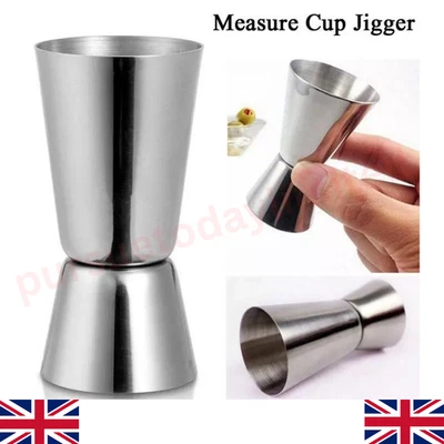 BRANDED Measure Cup 25ml/50ml Jigger Single Double Shot Short Drink Spirit Cocktail Cup