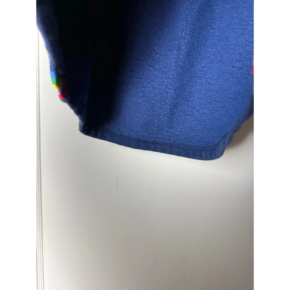 Mini-saia Boden infantil 11-12 Y azul marinho listras arco-íris lã atlética curta - Imagem 3 de 4