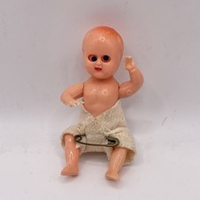 Vintage Made In Hong Kong celluloid baby doll 3 Moveable Arms Legs Eyes