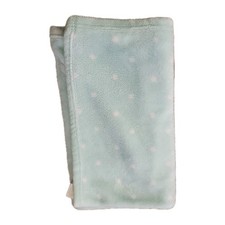 Cloud Island Mint Green White Polka Dots Baby Blanket Plush Security Lovey 30x30