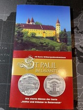 Austria 10 Euro 2007 Silver St. Paul im Lavanttal in Folder