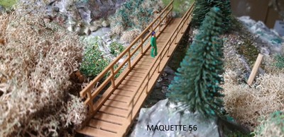 ho Brücke Holzimitat Stege 1/87 Dekor Eisenbahn Diorama Modellbau56