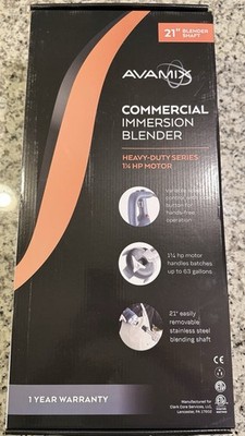 Avamox Commercial Immersion Blender 21  Heavy duty series 1 1/4HP Motor