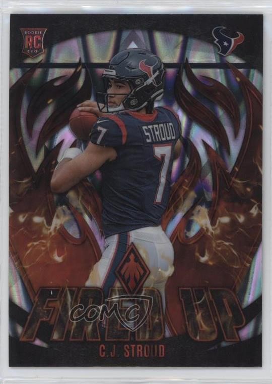 2023 Panini Phoenix Fired Up Silver Seismic CJ Stroud #FU-2 v9t