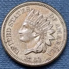 1862 Indian Head Cent 1c Higher Grade AU Details #95879