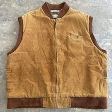 Vintage 80s St John  s Bay Corduroy Vest Tan Brown XL