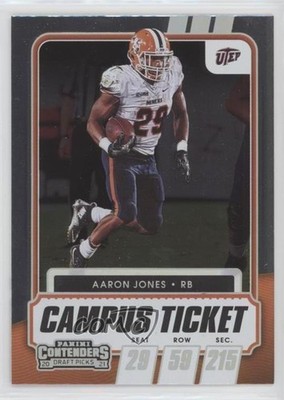 2021 Panini Contenders Draft Picks Campus Ticket Aaron Jones #53 0is0