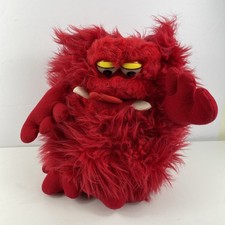 VTG Yangjee Raz Furbles Red Plush Monster Hand Puppet 14" 1980s Collectible Toy