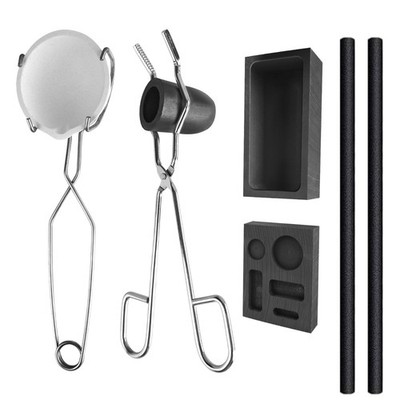 Melting Casting Kit with Graphite Crucible, Ingot Mold & Stir Sticks for Gold, S