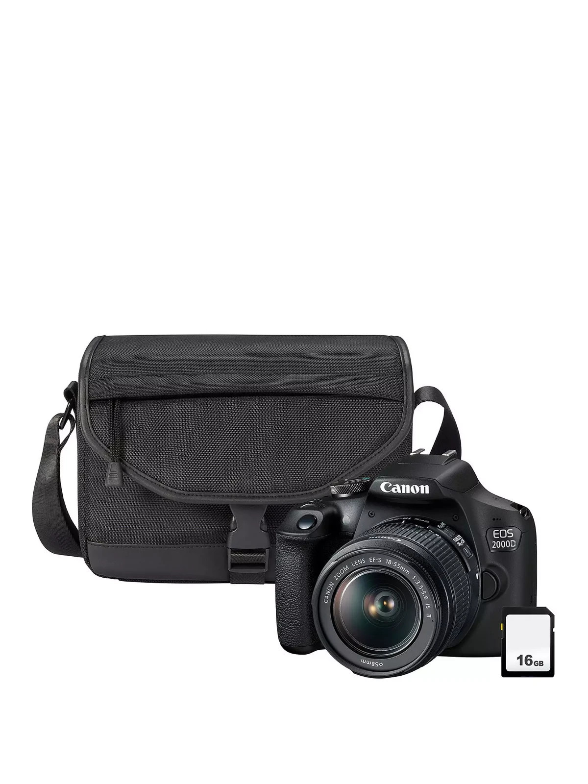 CANON EOS 2000D DSLR CAMERA KIT - LENS BAG MEMORY