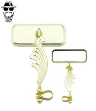 ORIGINAL LOWRIDER Gold Rectangle Wing Bicycle Rear View Mirror Set Right/Left.