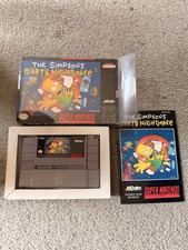 The Simpsons: Bart's Nightmare SNES Game complete w/ Manual