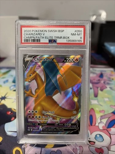 PSA 8 2020 Pokemon Swsh Black Star Promo #050 Charizard V