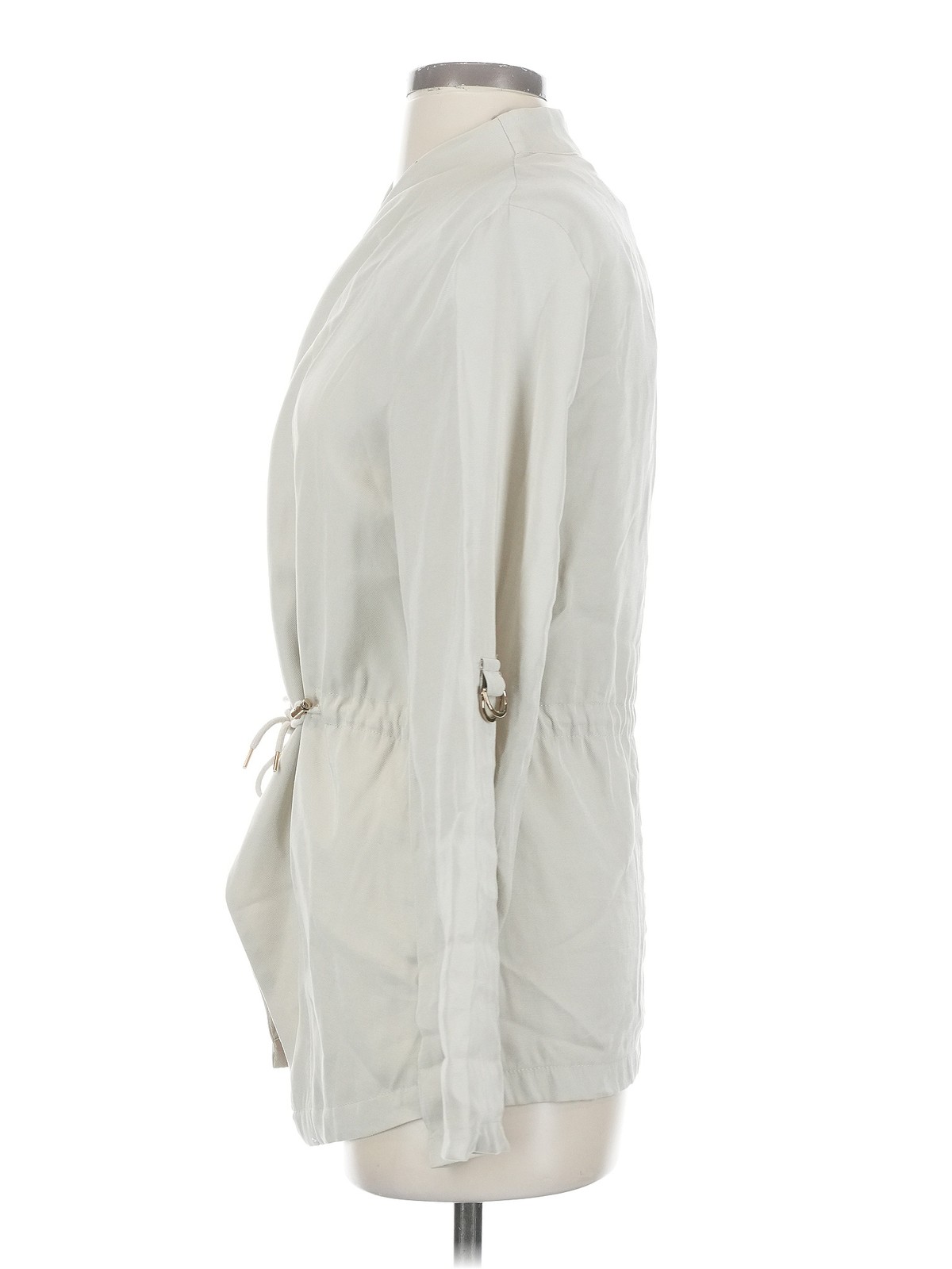 Zara Women Ivory Trenchcoat XS thumbnail 4
