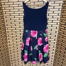 Eliza J Navy And Pink Floral Dress Size 10