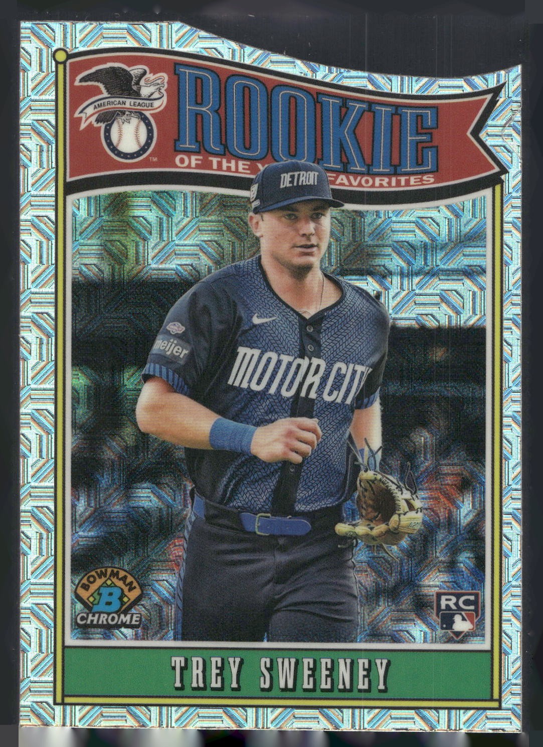 2025 Bowman #ROY-12 Trey Sweeney Rookie of the Year Favorites Mojo Refractor