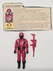 1985 G.I. Joe Cobra Elite Trooper Crimson Guard Action Figure Rifle & File Card
