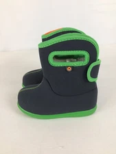 Excellent Bogs Baby Bogs II Solid Toddler's Rain Boots, Navy/Green, T8