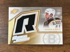 2005-06 UD SPx Rookie Jersey /1999 Andrew Alberts #137 Rookie Boston Bruins RC