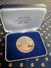 NEW ZEALAND 1970 COOK ISLANDS  ROYAL VISIT PROOF DOLLAR - boxed