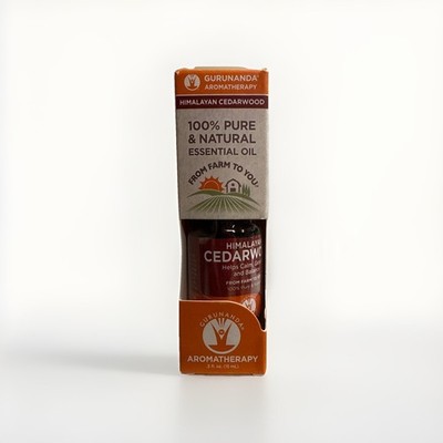 100% Puro Gurunanda Aromatherapy Essential oils Himalayan Cedar wood .5 Oz
