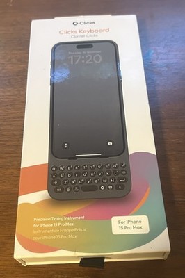 Clicks Keyboard for Apple iPhone 15 Pro Max - London Sky Brand New Open Box