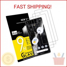 NEW'C 3 Pack Designed for Google Pixel 7 Screen Protector Tempered Glass,Case Fr