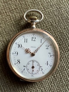 Antike Omega Taschenuhr Silber Ankerhemmung 52 mm ca. 1920
