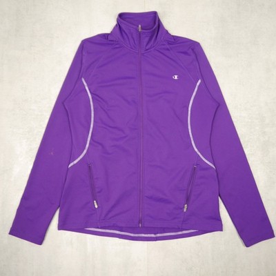 Champion Powertrain Windbreaker Damen L Lila Regular Fit Streetwear Power Flex