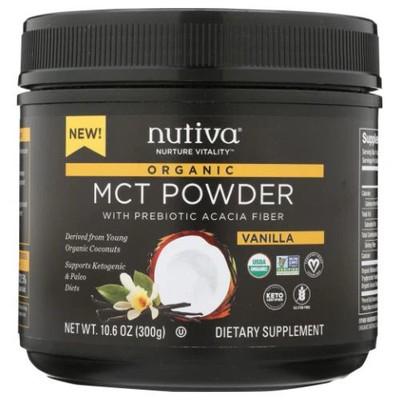Organic Vanilla MCT Powder 10.6 Oz Vanilla by Nutiva