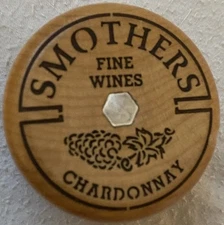 Vintage Tom Kuhn SMOTHERS FINE WINES Winery Wood Wooden Butterfly Yoyo RARE!!