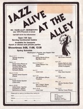 Blues Alley Georgetown DC Jazz Schedule Mailer Flyer Concert Lineup