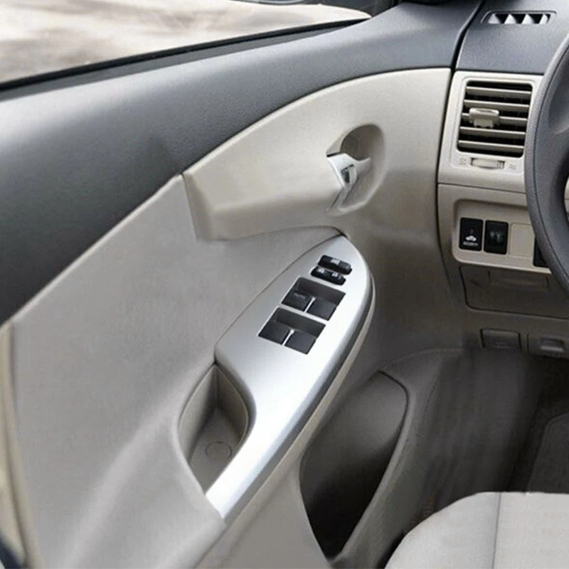 Bisel del panel de interruptor de ventana eléctrica maestro del conductor izquierdo para Toyota Corolla 2009-2013 Foto 3 de 4