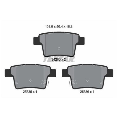 Textar Bremsbelagsatz Bremsklötze hinten 4S712M008AB ME4S7J2M008AB 24729032