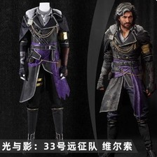 Game Clair Obscur Expedition 33 Verso Cosplay Costume Jacket Shoe Halloween Suit