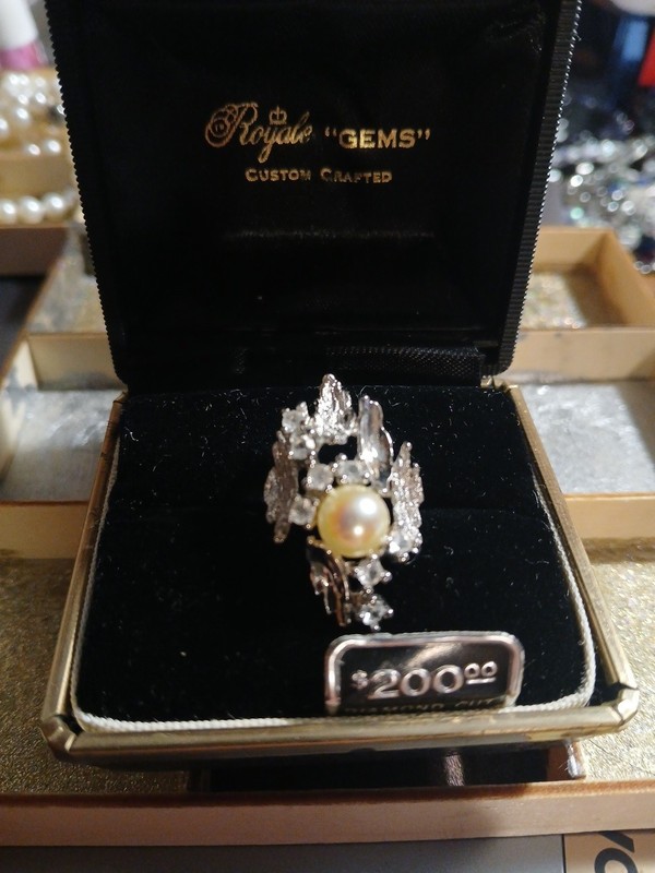New In Box. Sterling Diamond Cut Ring By Royal-N-Gems Custom Crafted