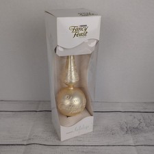 2009 Fancy Feast Gold Tone Christmas Tree Topper Holiday Ornament