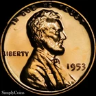 1953 Lincoln Wheat Penny Proof GEM Uncirculated Cent Choice Red RD From US Set
