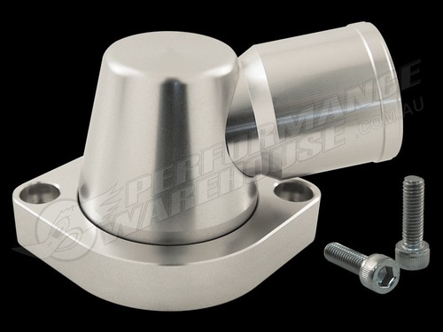 Thermostat Housing GM LS LS1 LS2 Satin Billet Alum 90 Degree Swivel Water Neck - Picture 2 of 2