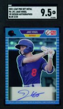 2021 Leaf Pro Set Metal ('89 Design) JAKE VOGEL Dodgers autographed 2/35 SGC 9.5
