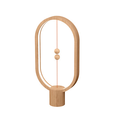 ALLOCACOC Heng balance lamp Ellipse magnetic switch USB powered LED (Light Wood)