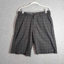 Oneill Men Shorts 32 Gray Plaid Chino Outdoor Skater Surf Beach