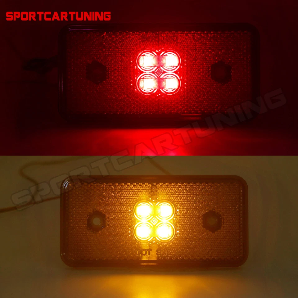 F&R LED Side Marker Lights Smoked For 02-14 Mercedes-Benz W463 G500 G550 G-Class — 第 2/4 张图片