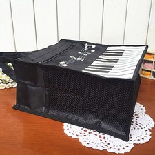 Women Black Piano Keys Pattern Handbag Music Musical Note Bag Case Shopping Chic
