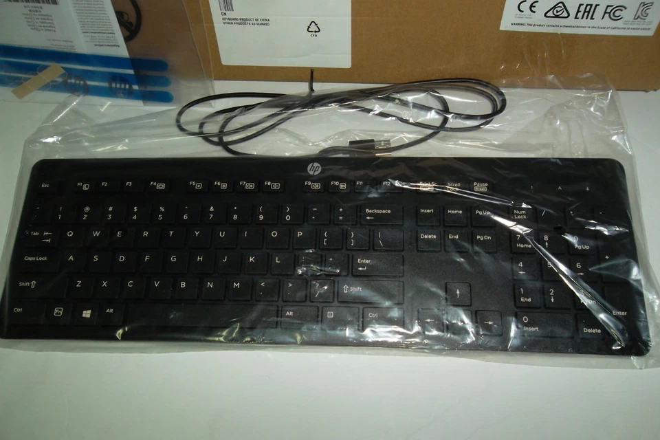 HP SK-2120 Multimedia USB Keyboard 5V 803181-001 + Mouse 672654-001 SM-2027 NEW - Image 3 of 4