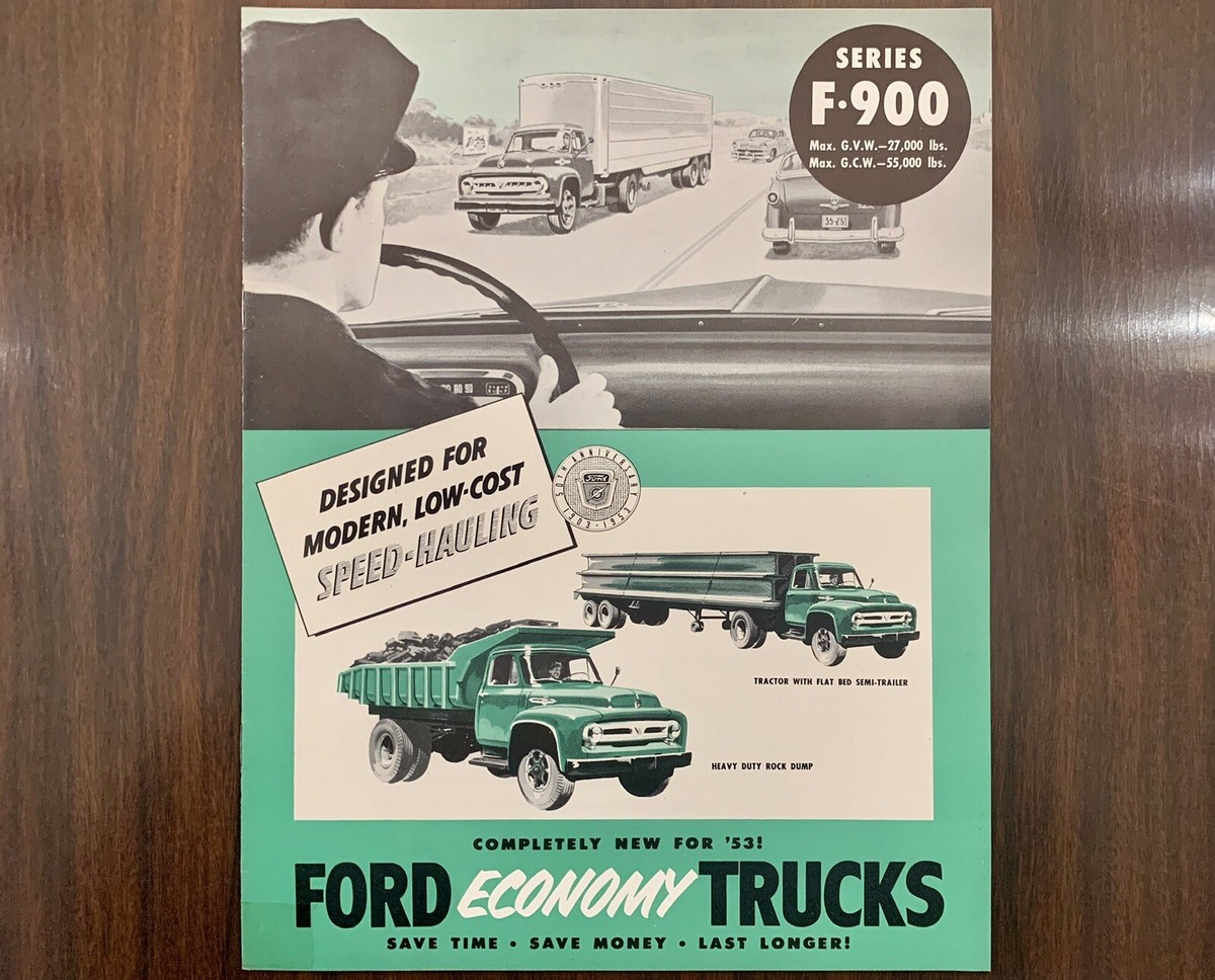 1953 Ford Economy Trucks F-900 Vintage Original Dealer Sales