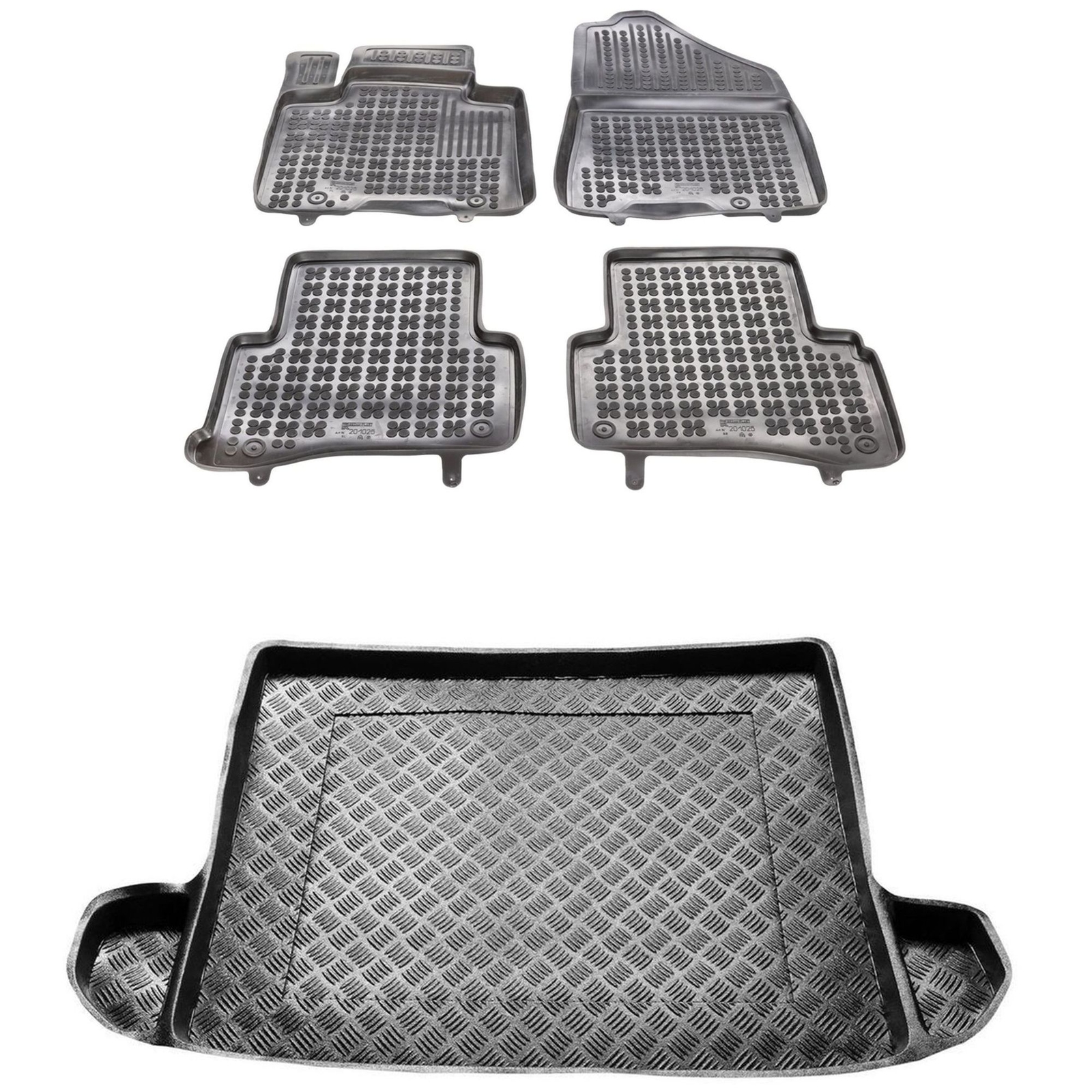 Tapis de sol et coffre PE haut de gamme Kia Sportage I - Finition sur mesure durable